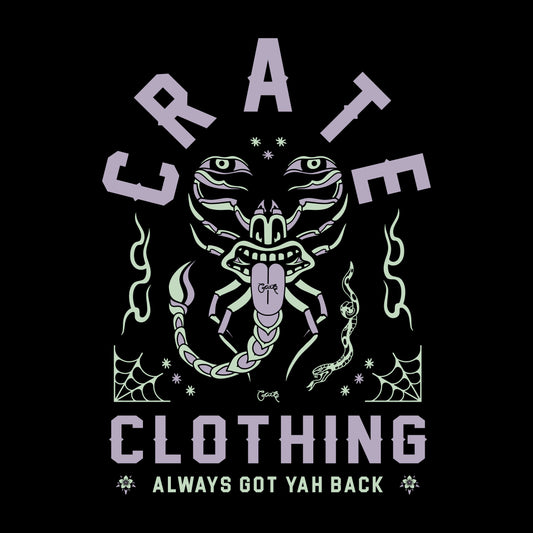 CRATE // Always Got your Back Tee BLACK/GLOW