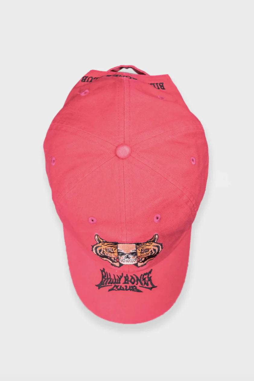 BILLY BONES // Skull Flash Dad Cap Sun-Faded Cherry