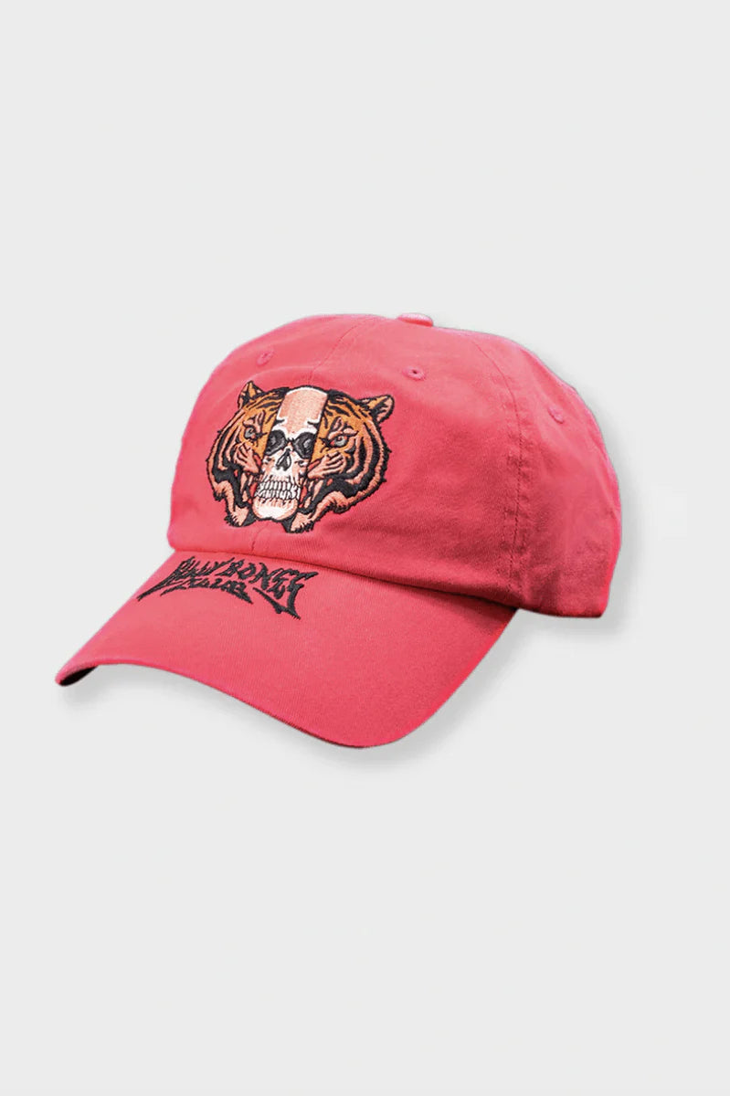 BILLY BONES // Skull Flash Dad Cap Sun-Faded Cherry