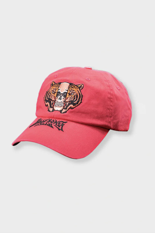 BILLY BONES // Skull Flash Dad Cap Sun-Faded Cherry