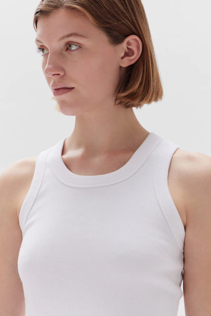 ASSEMBLY LABEL // Miana Organic Rib Tank WHITE