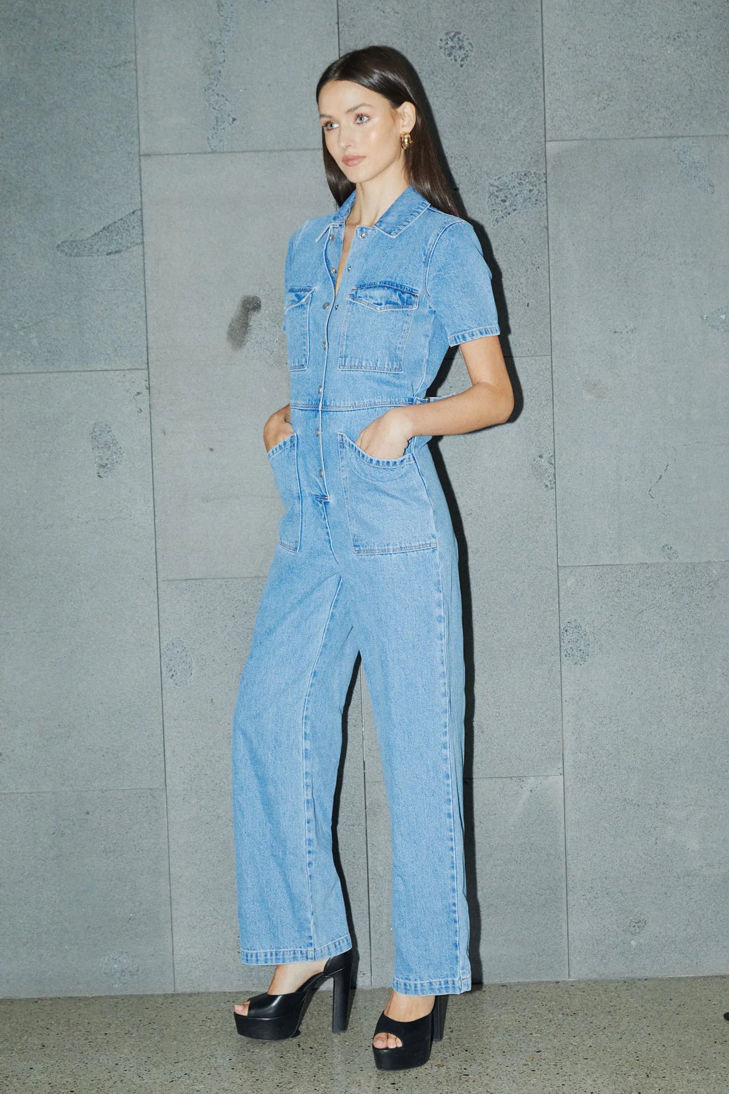 ABRAND // Coverall Ada LIGHT VINTAGE BLUE