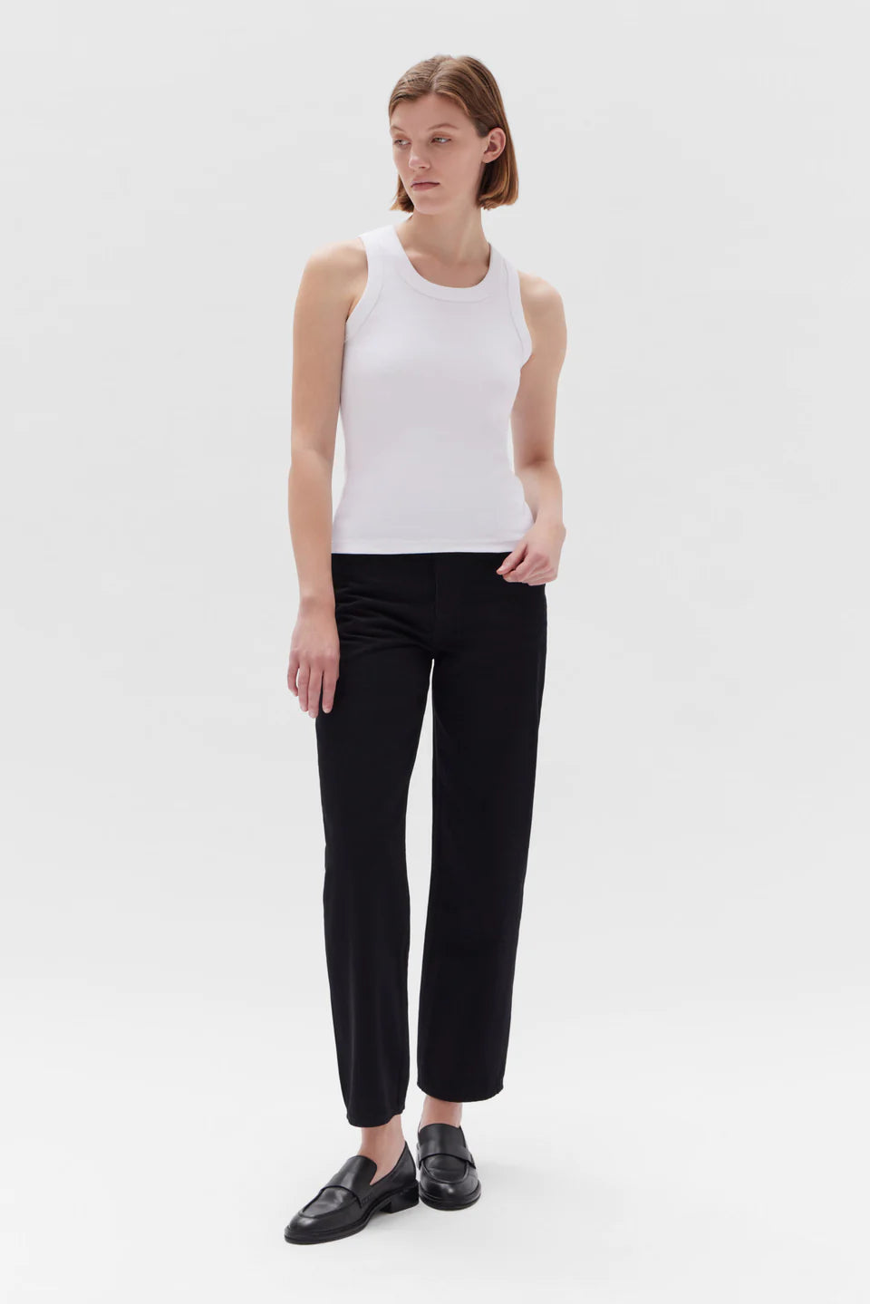 ASSEMBLY LABEL // Miana Organic Rib Tank WHITE