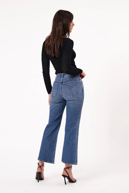 ROLLAS // Diamond Knit Top BLACK