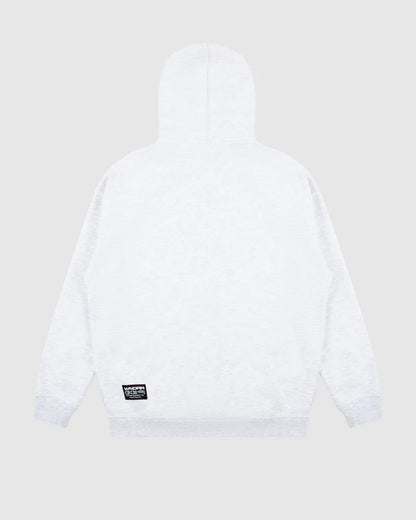 WNDRR // Feud Zip Hood Sweat WHITE MARLE