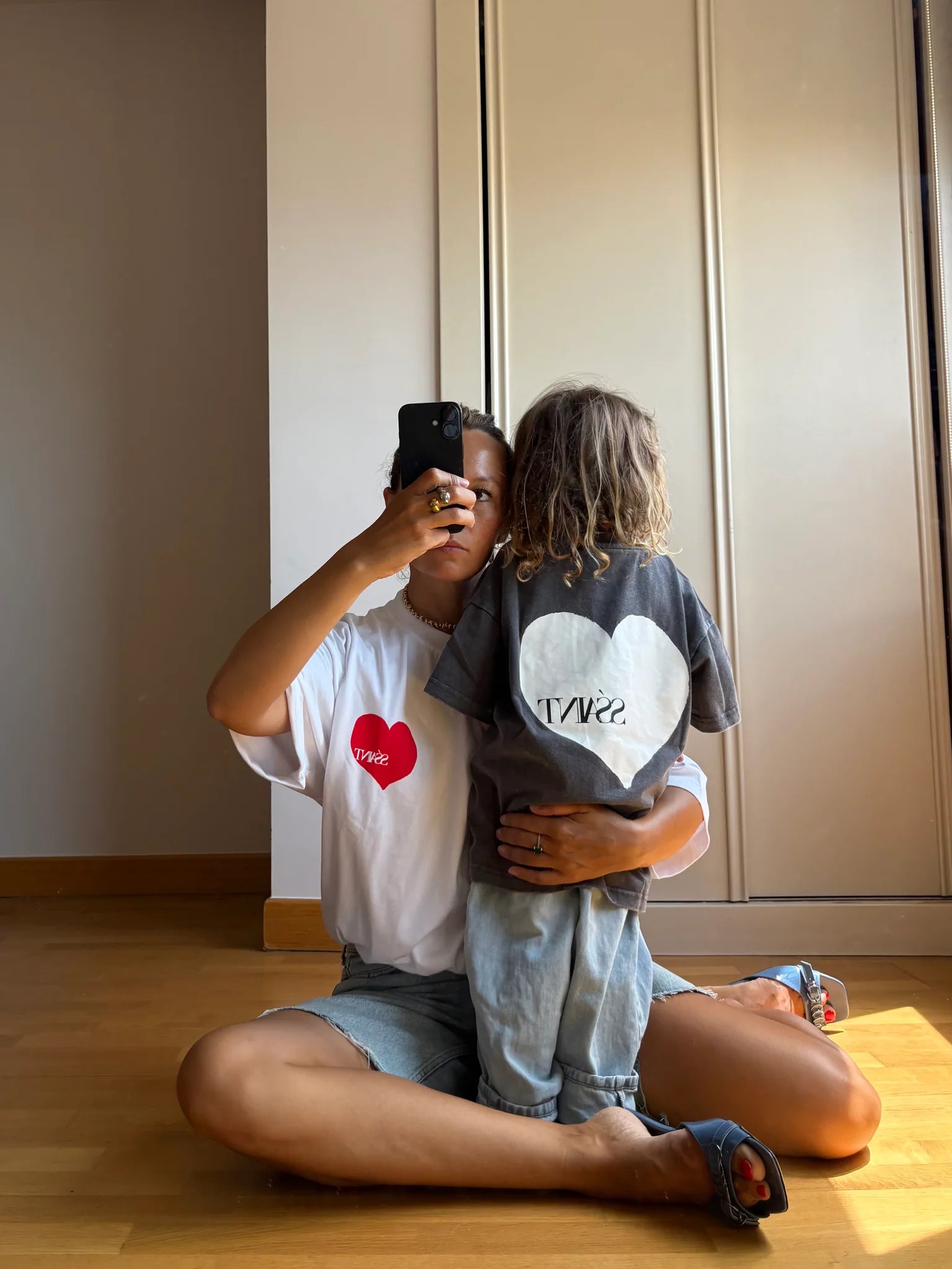 Kids Heart Tee CHARCOAL