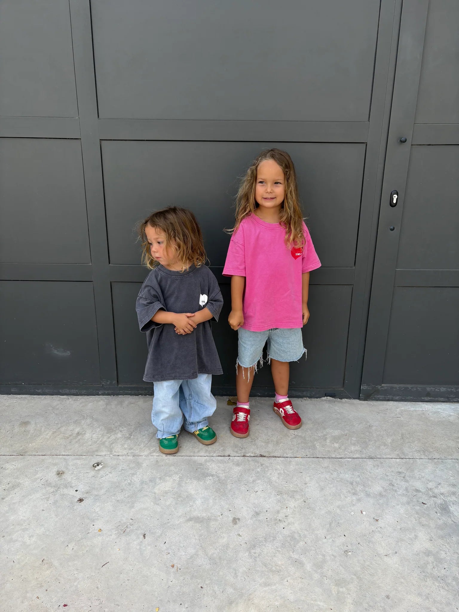 Kids Heart Tee CHARCOAL