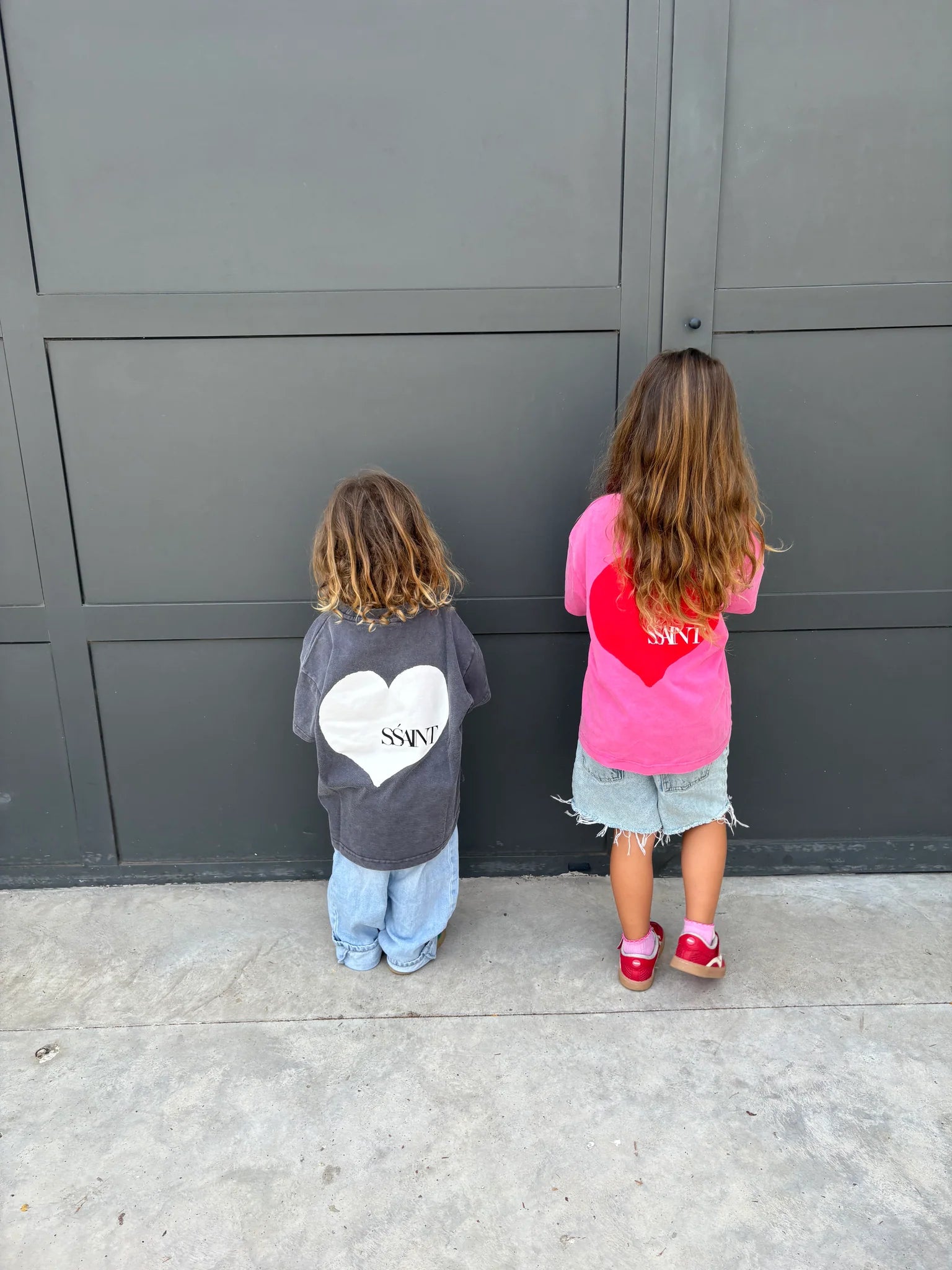 Kids Heart Tee CHARCOAL