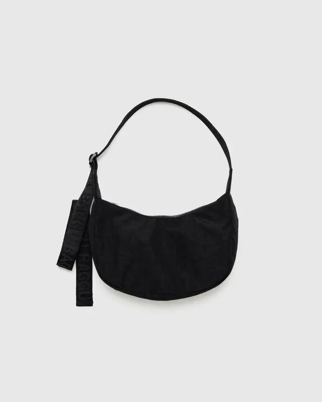BAGGU // SMALL Nylon Crescent Bag 51" BLACK