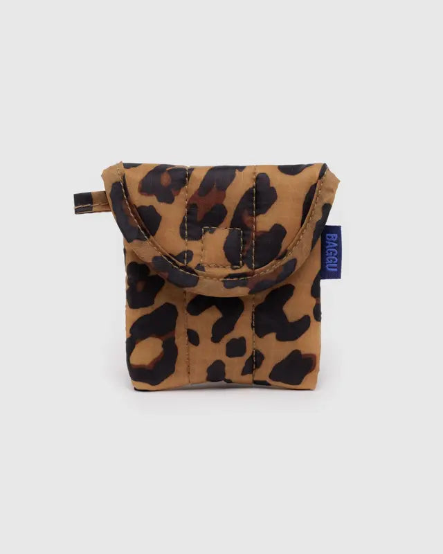 BAGGU // Puffy Earbuds Case LEOPARD
