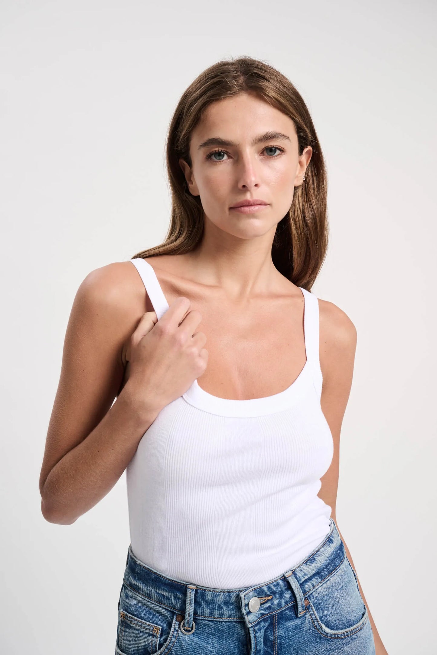 NEUW // Frenchie Rib Singlet WHITE