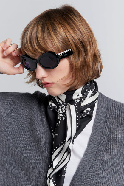 KAREN WALKER // Night Owl Scarf BLACK