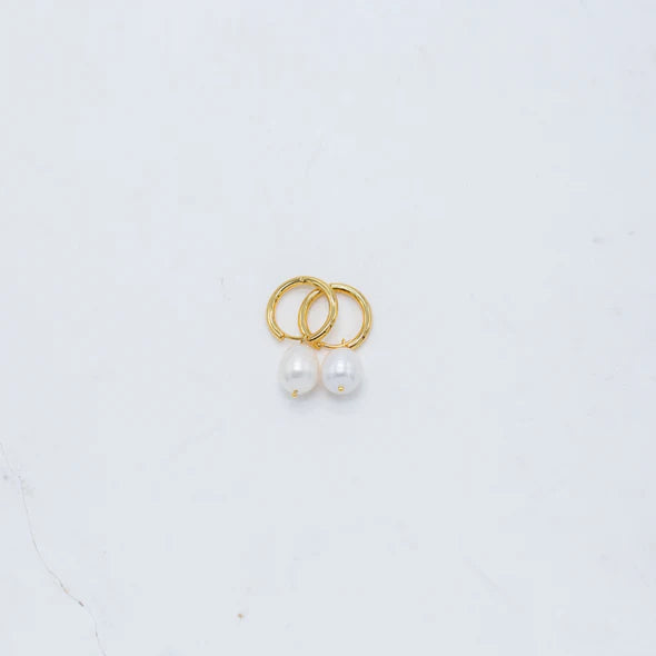 Pearl Hoop Huggies