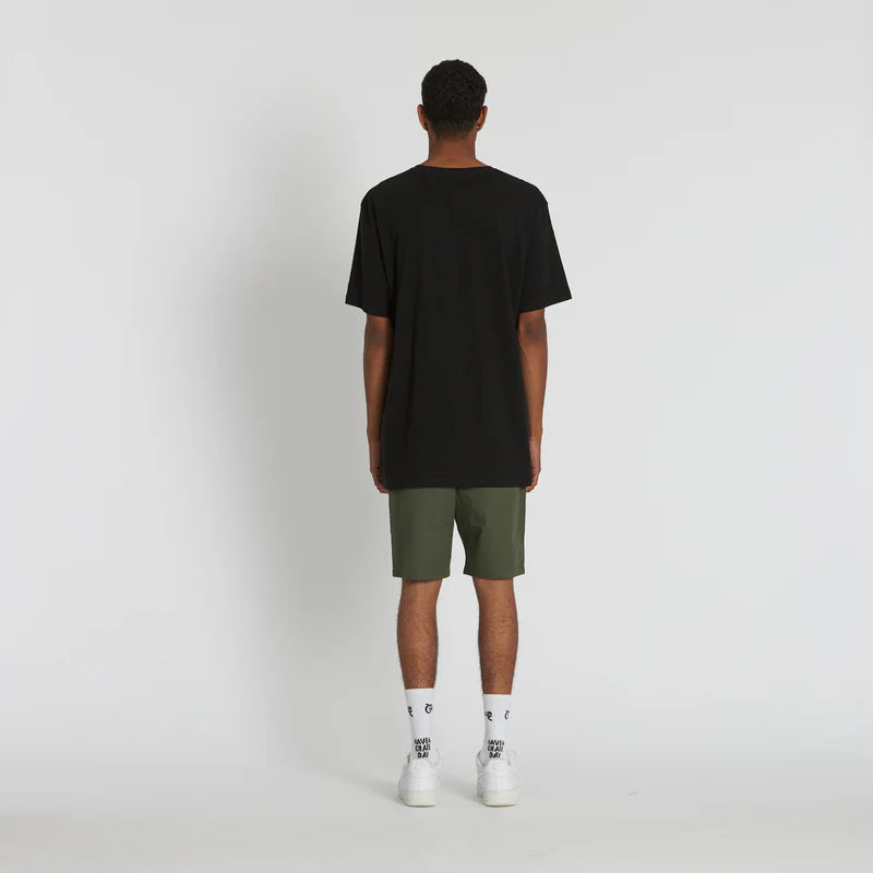 CRATE // Scripted Stamp Walk Shorts KHAKI
