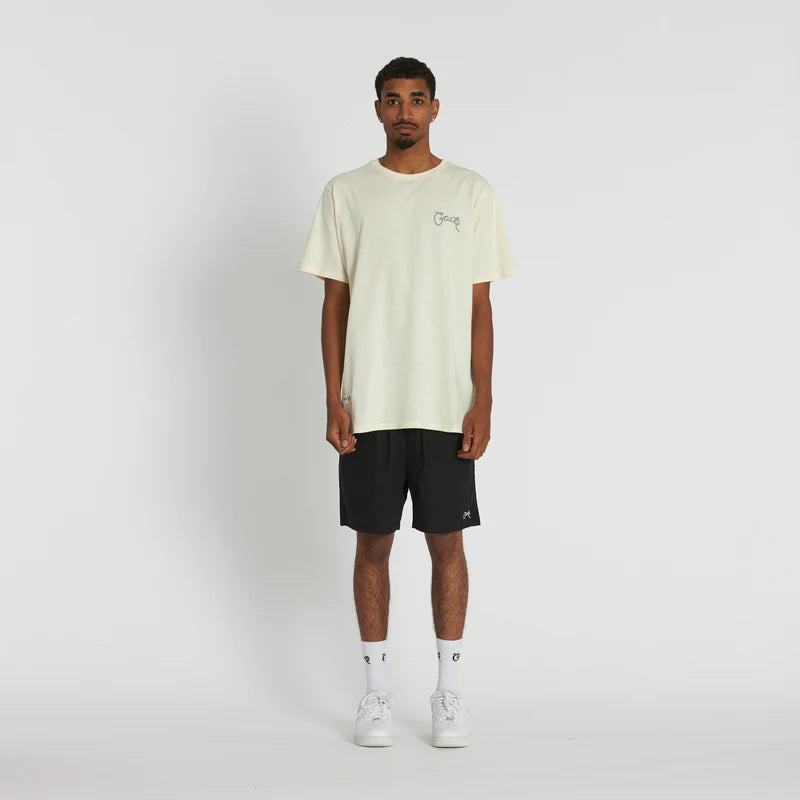 CRATE // Scripted Stamp Walk Shorts BLACK