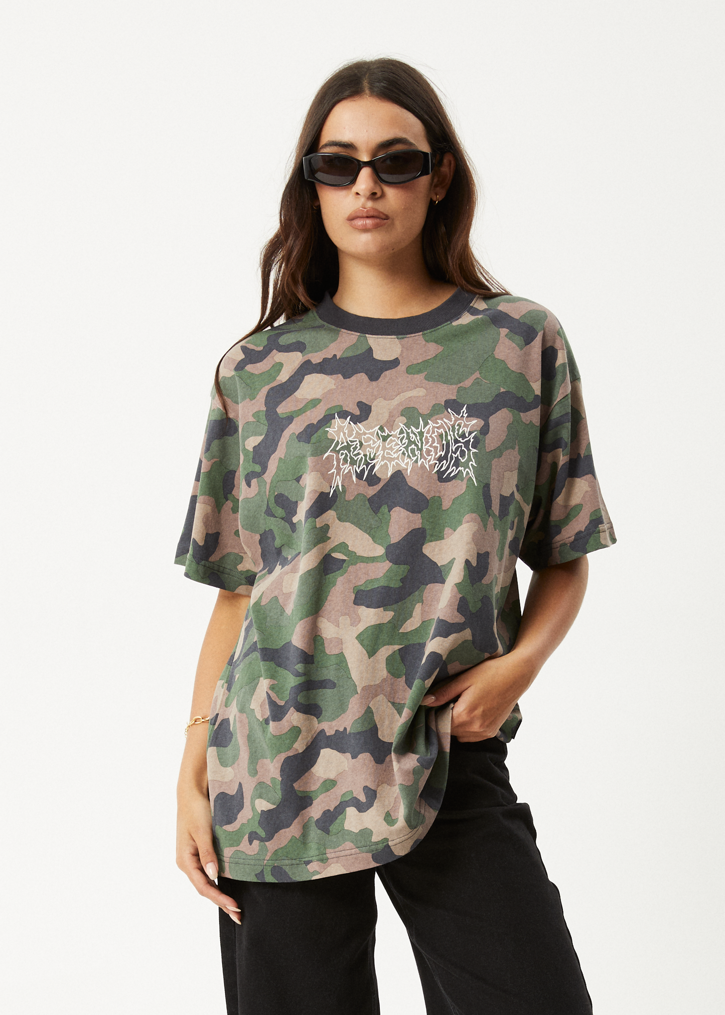AFENDS // Hidden Boxy T-Shirt CAMO