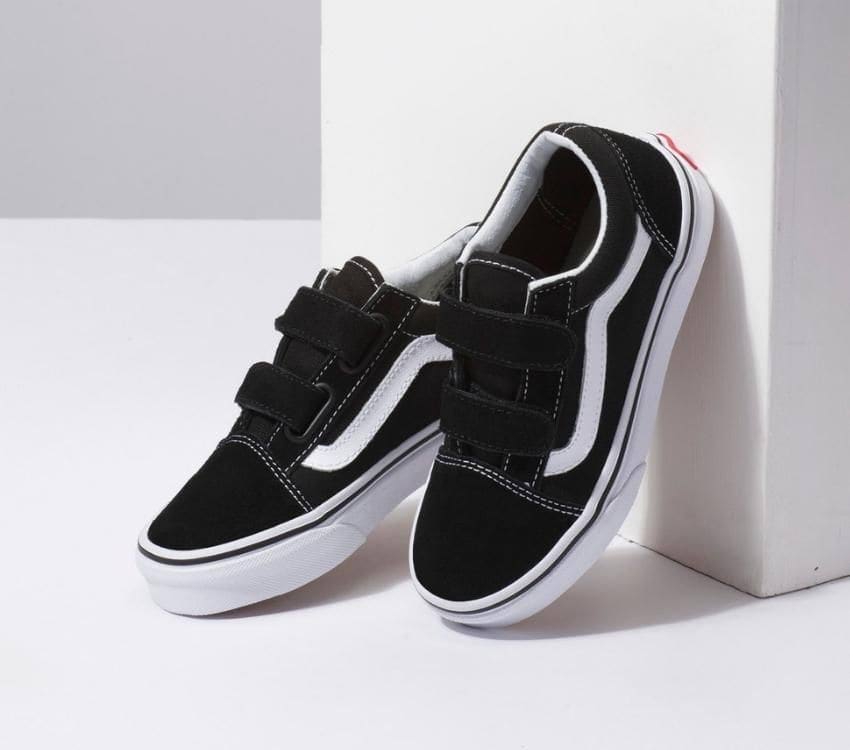 VANS // Kids Old Skool Velcro BLACK/WHITE