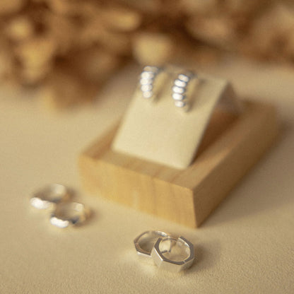 SILVER LININGS // Solid Whistledown Hoops SILVER