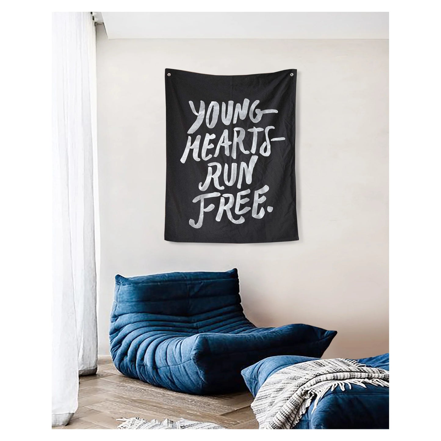 BLACKLIST // Young Hearts Wall Flag BLACK