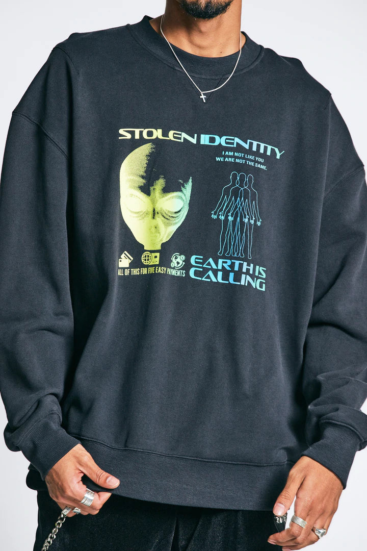 STOLEN GIRLFRIENDS CLUB // Stolen Identity Crew BLACK