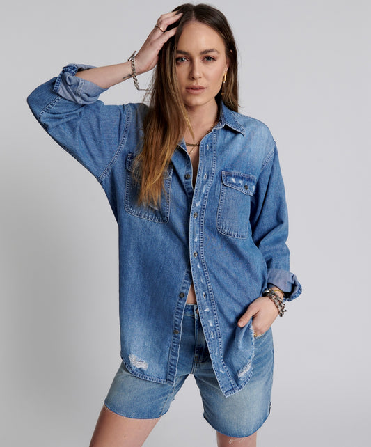 ONE TEASPOON // Everyday Denim Shirt PACIFICA