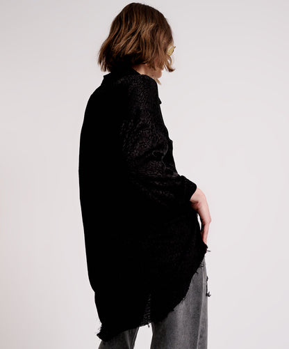 ONE TEASPOON // Dirty Angel Longline Shirt BLACK