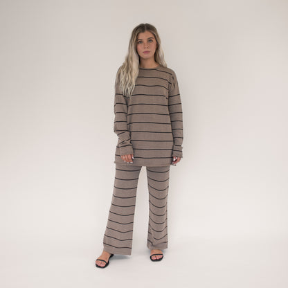 BEIGED // James Pants BROWN BLACK STRIPE