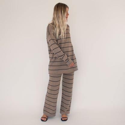 BEIGED // James Pants BROWN BLACK STRIPE