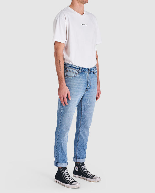 ABRAND // A Dropped Slim Jean DEXTER BLUE