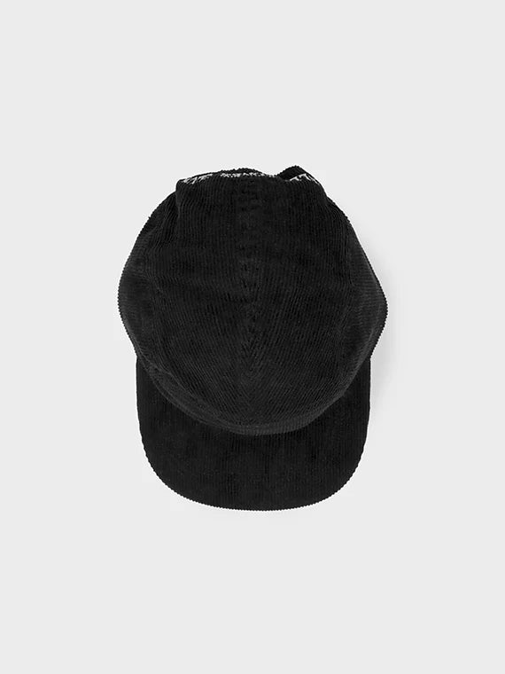 BILLY BONES // Squiggle Cord 5 Panel WASHED BLACK