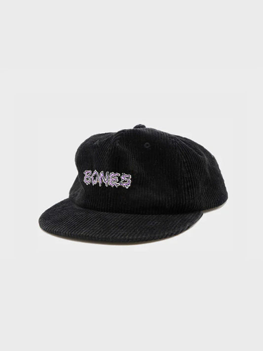 BILLY BONES // Squiggle Cord 5 Panel WASHED BLACK