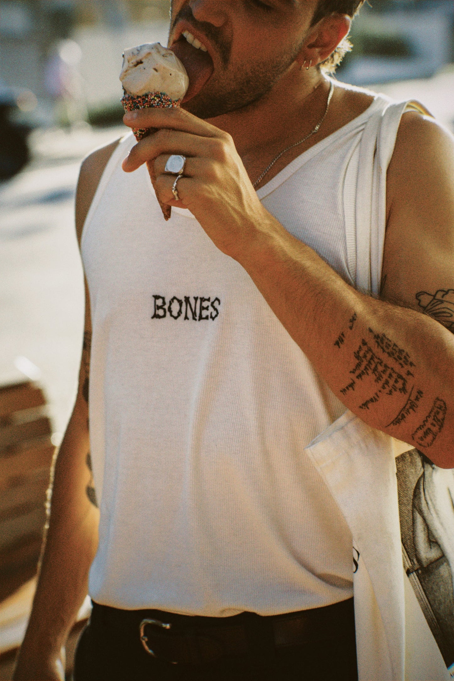 BILLY BONES // Bones Club Tank VINTAGE WHITE