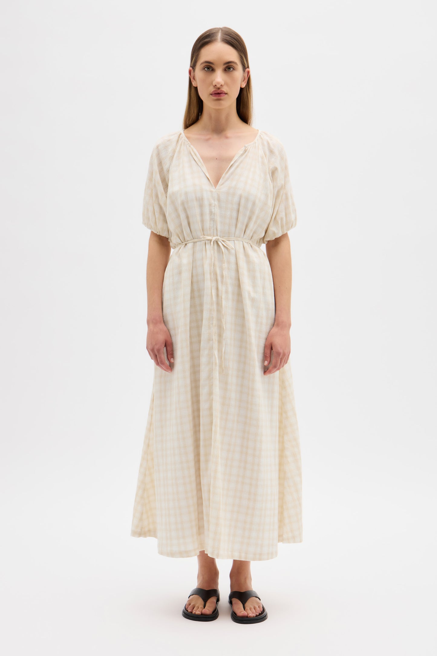 ASSEMBLY LABEL // Dillan Maxi Dress STONE CHECK