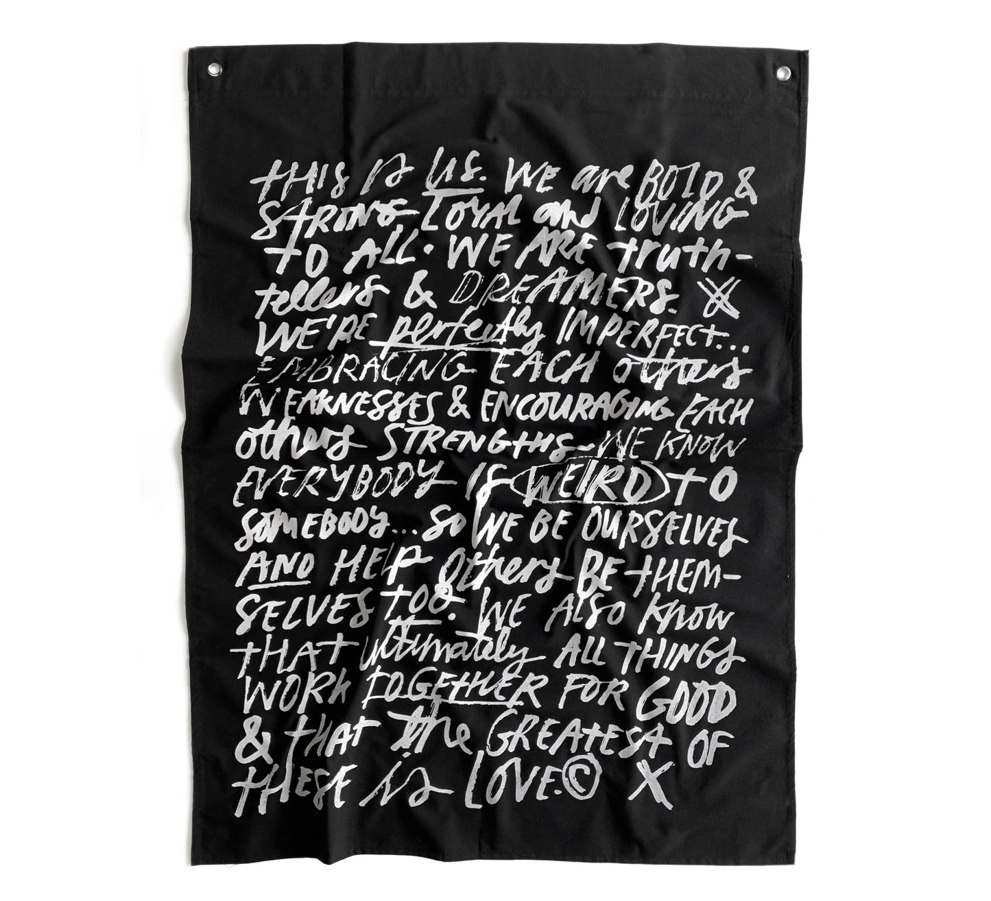 BLACKLIST // Wall Flag FAMILY MANTRA BLACK