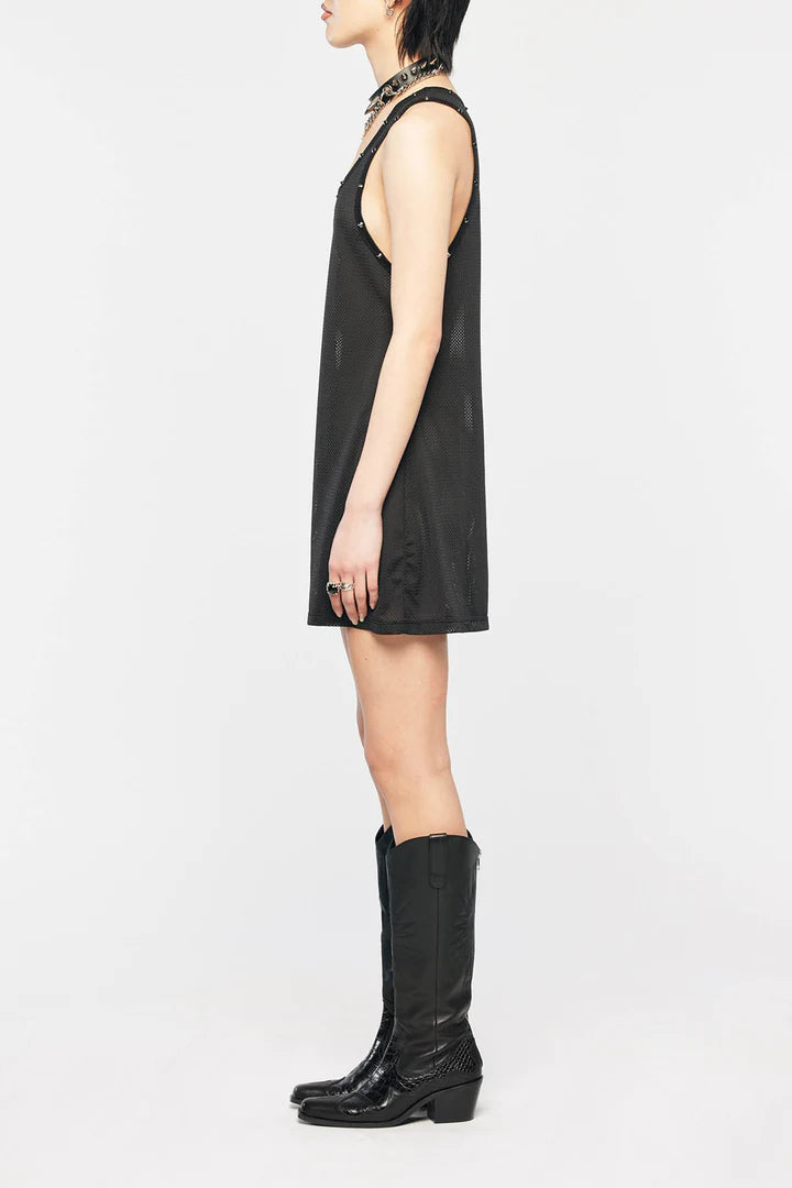 STOLEN GIRLFRIENDS CLUB // Impala Eyelet Mesh Dress BLACK