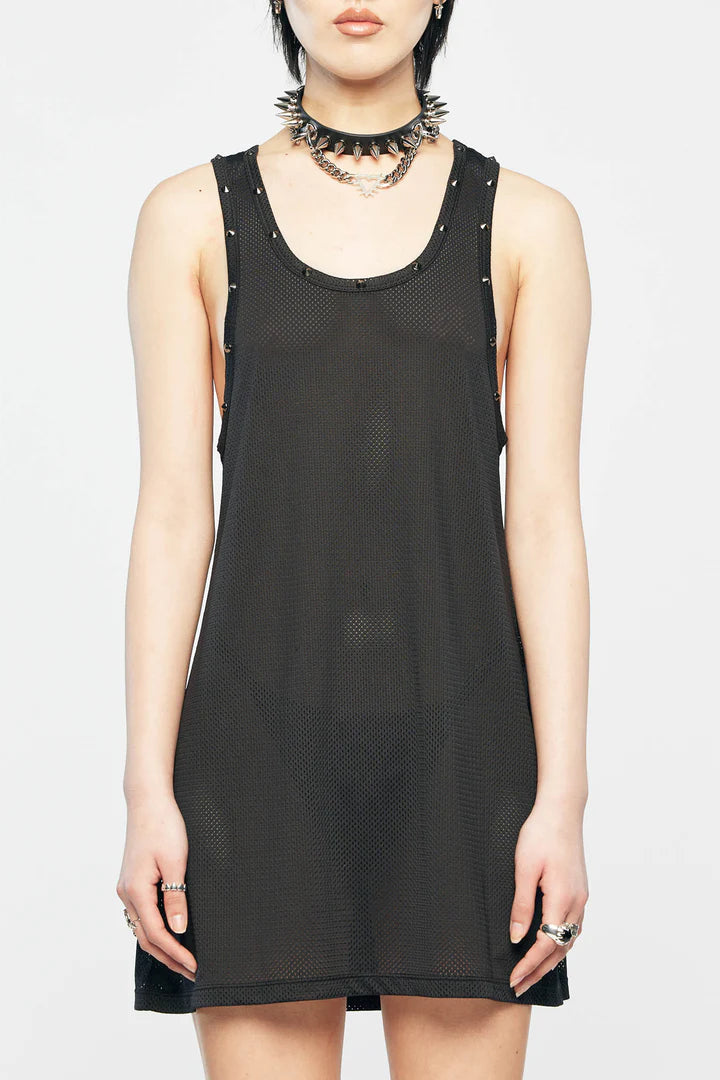 STOLEN GIRLFRIENDS CLUB // Impala Eyelet Mesh Dress BLACK