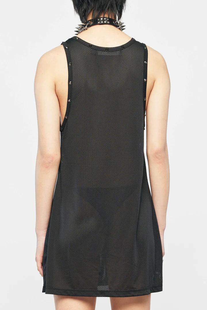 STOLEN GIRLFRIENDS CLUB // Impala Eyelet Mesh Dress BLACK