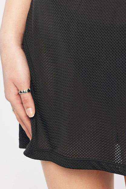 STOLEN GIRLFRIENDS CLUB // Impala Eyelet Mesh Dress BLACK