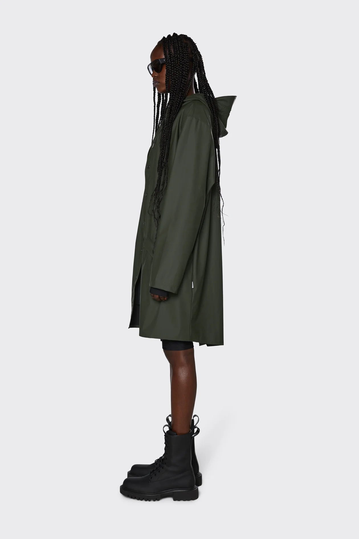 RAINS // UNISEX Long Jacket GREEN