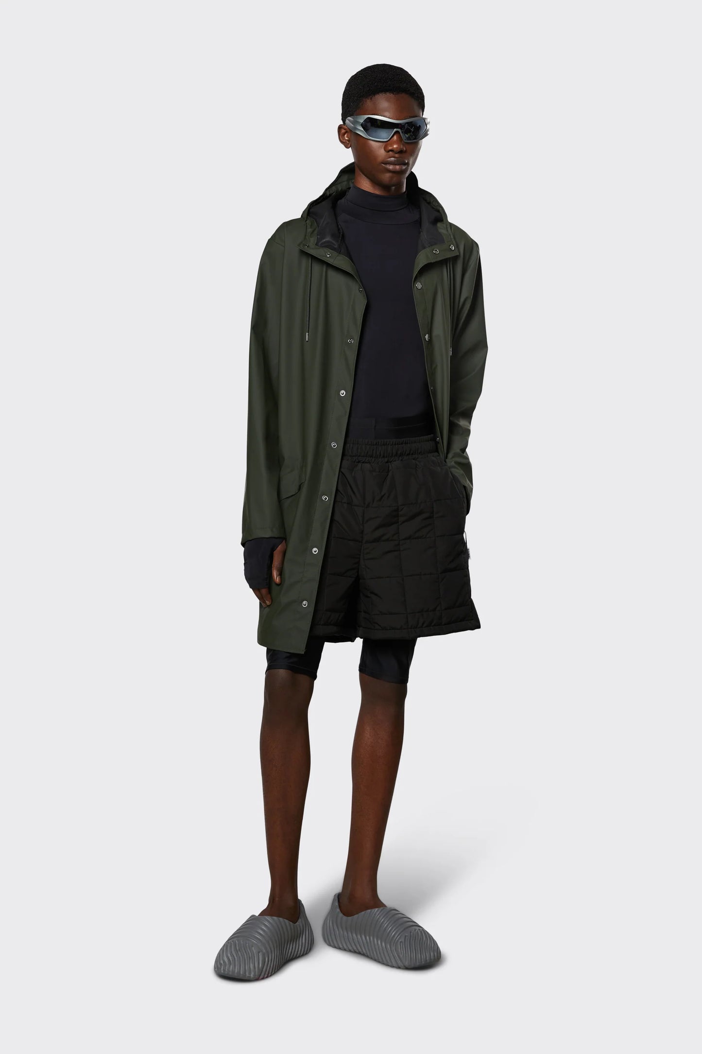 RAINS // UNISEX Long Jacket GREEN