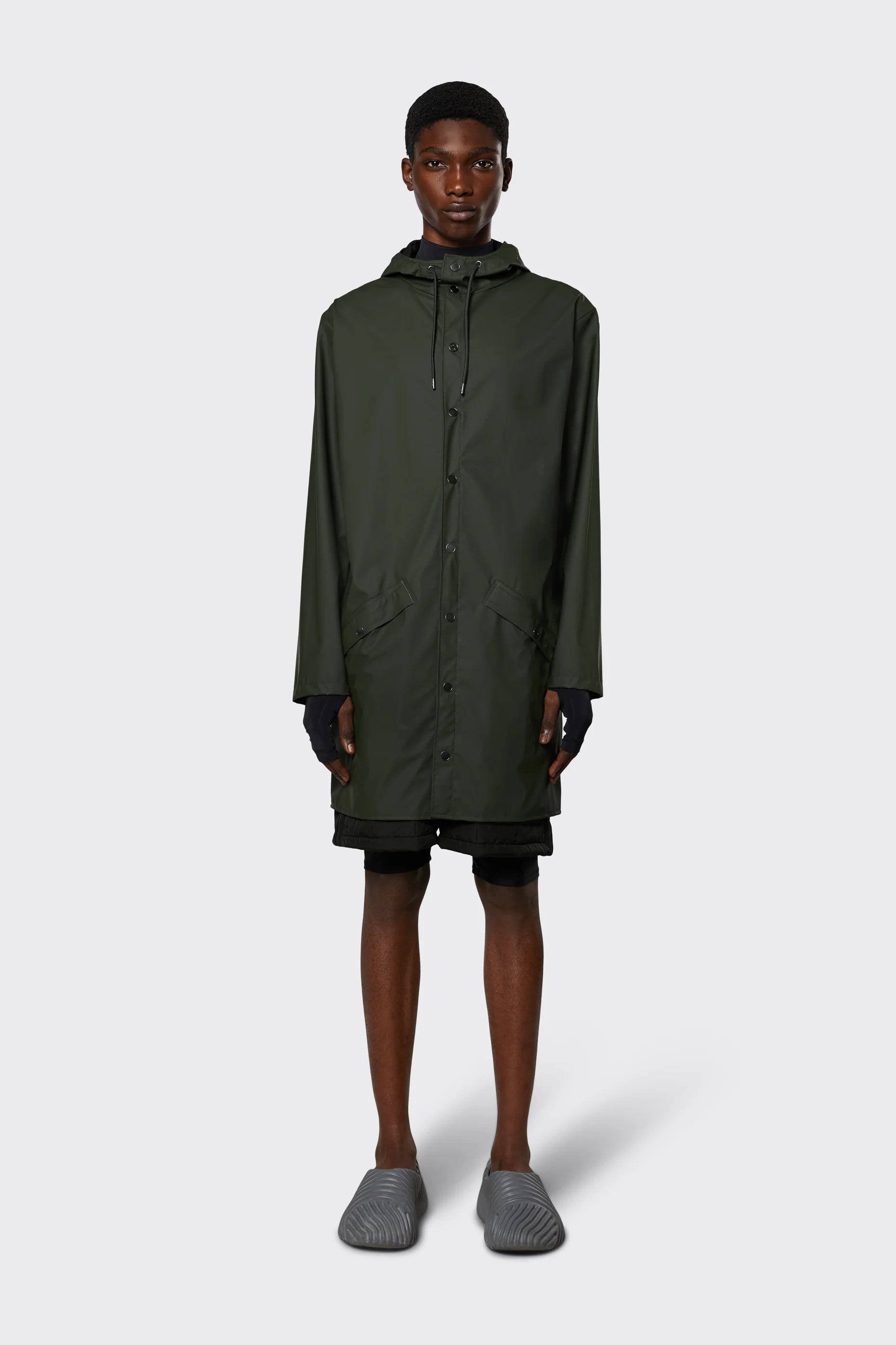 RAINS // UNISEX Long Jacket GREEN