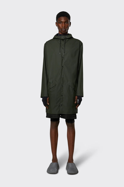 RAINS // UNISEX Long Jacket GREEN