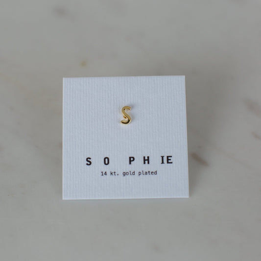 S O P H I E // Stud Little Letter GOLD