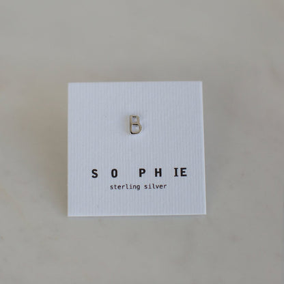 S O P H I E // Stud Little Letter SILVER