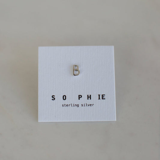 S O P H I E // Stud Little Letter SILVER