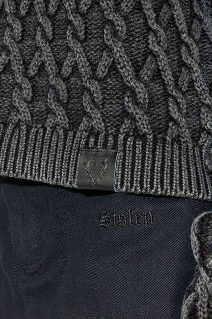 STOLEN GIRLFRIENDS CLUB // Nicht Trek Cable Crew AGED CHARCOAL