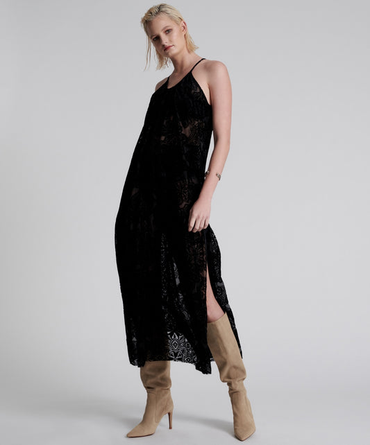 ONE TEASPOON // Western Defiance Long Slip Dress BLACK