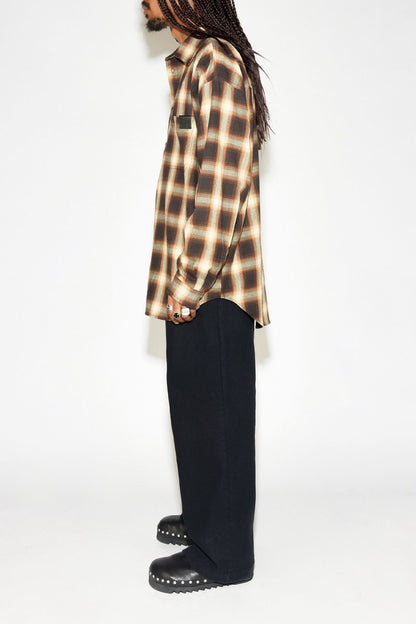 STOLEN GIRLFRIENDS CLUB // Pioneer Plaid Overshirt BROWN/BUTTER