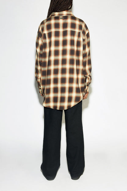 STOLEN GIRLFRIENDS CLUB // Pioneer Plaid Overshirt BROWN/BUTTER