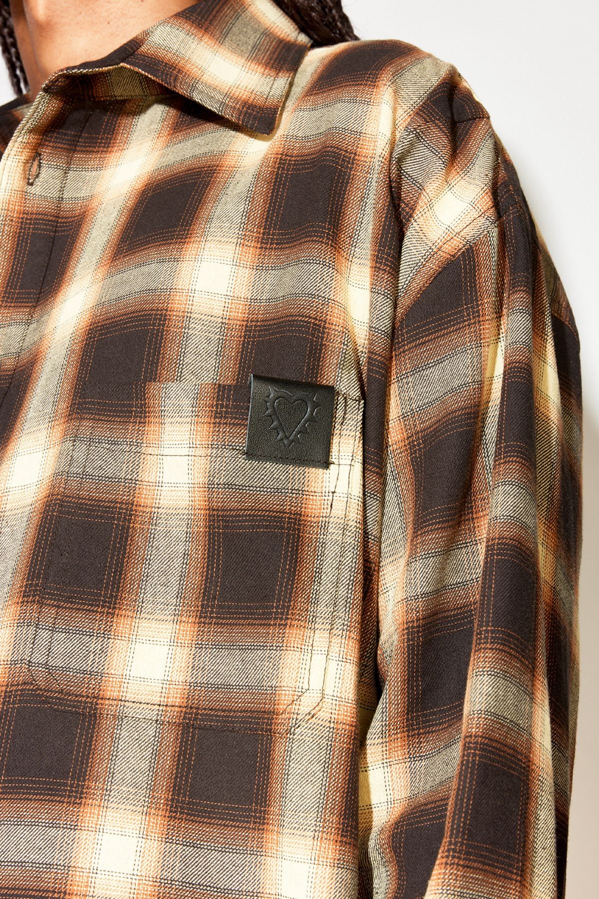 STOLEN GIRLFRIENDS CLUB // Pioneer Plaid Overshirt BROWN/BUTTER
